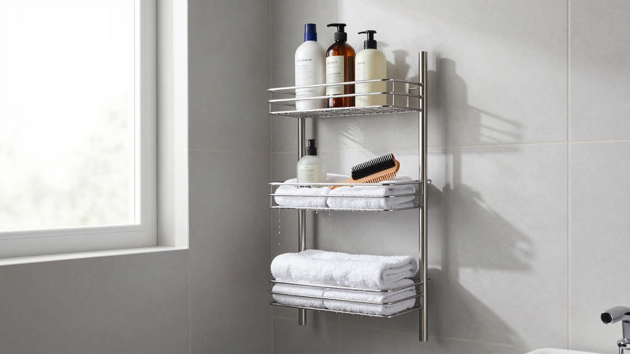 Police do koupelny: odolné a vzdušné řešení pro malé prostory