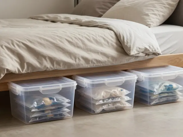 Krabice pod postel s vakuovými sáčky: jak efektivně ušetřit místo a správně organizovat