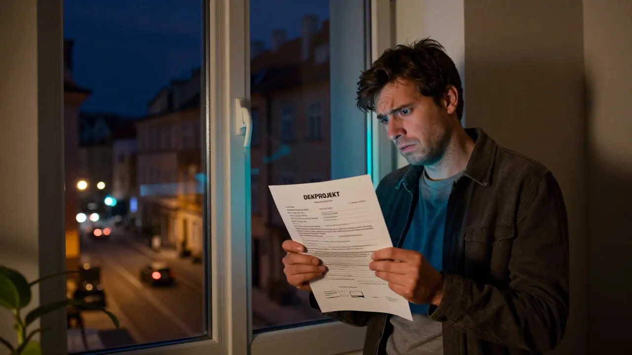 Vlastník bytu drží oficiální protokol o měření hluku v tichém bytě.