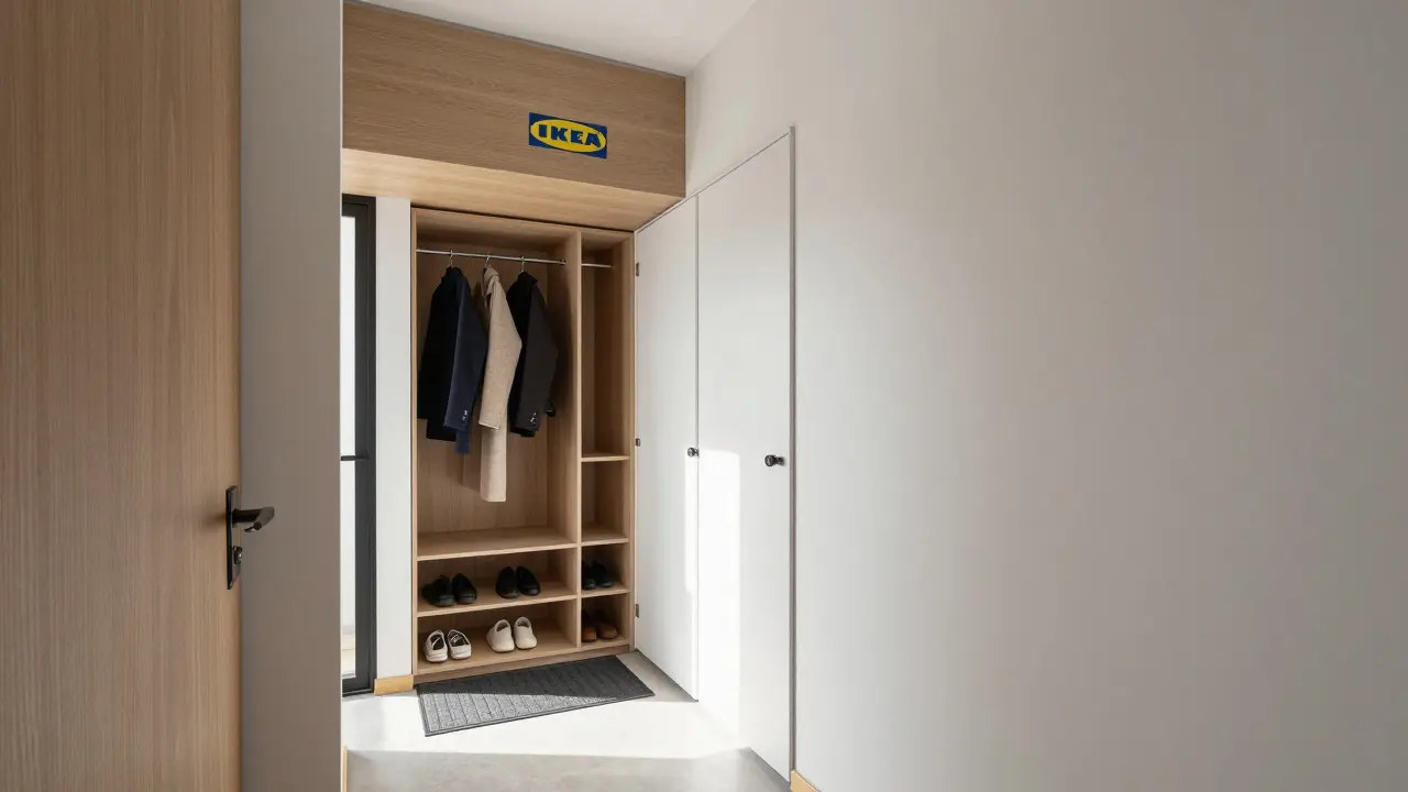 Vstupní zóna v malém bytě: skládací a závěsné řešení pro úsporu prostoru