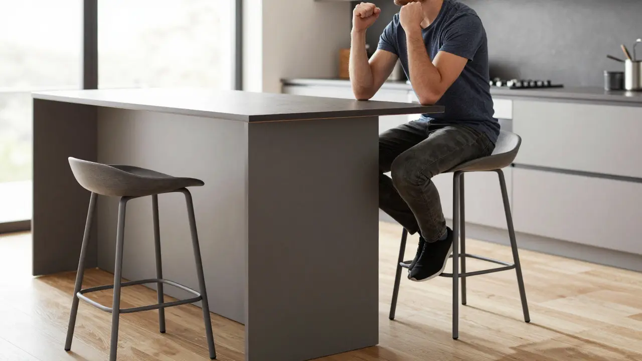 Barové sezení v kuchyni: jak vybrat správnou výšku židle a pultu pro komfort