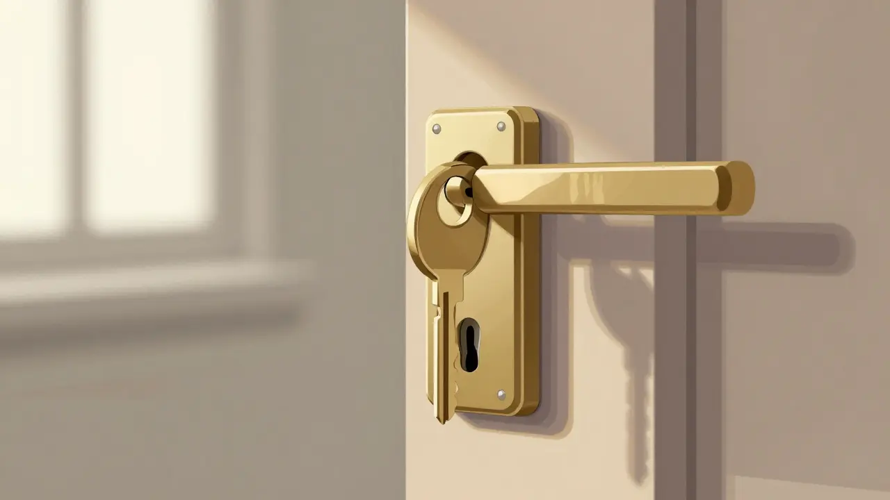 Zamykání dveří bytu klíčem pro bezpečnost