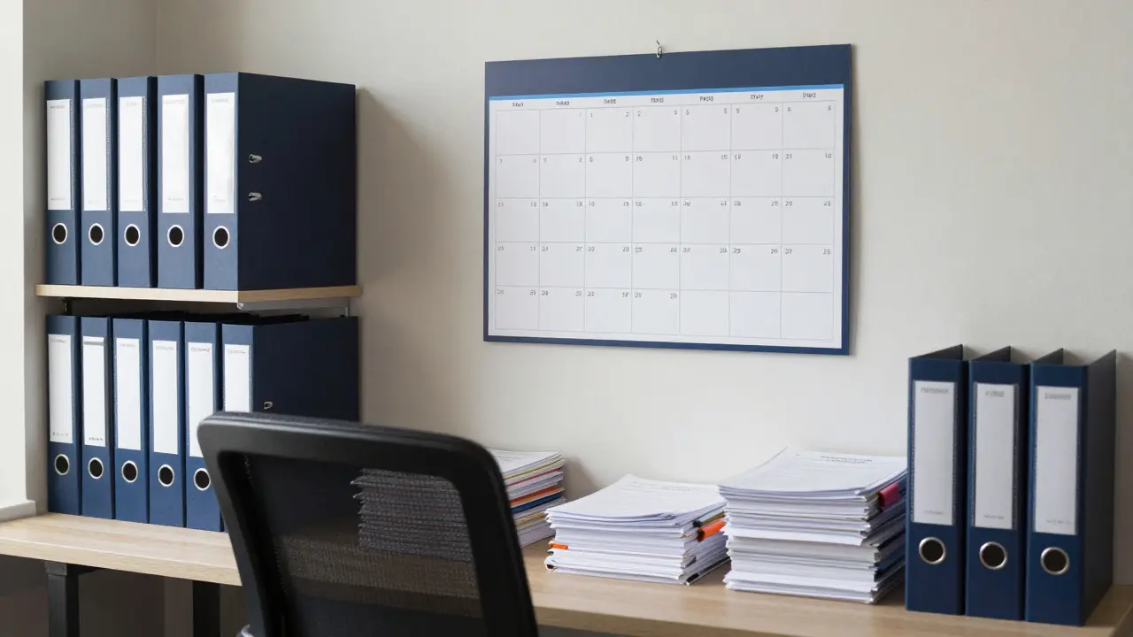 Kancelář s plánem daty fixace hypotéky