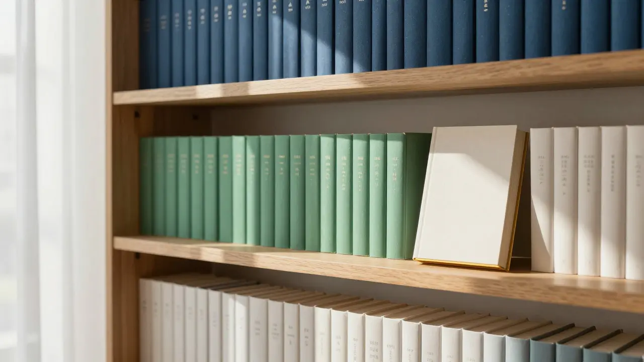 Knihy jako barevná paleta: jak vytvořit vizuální rytmus v interiéru