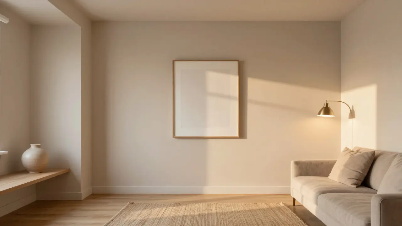 Obývací pokoj po renovaci s lehkým nábytkem