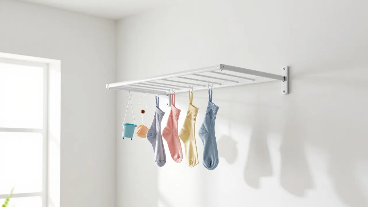 Skryté sušáky a svinovací šňůry: Jak efektivně sušit prádlo v malém bytě