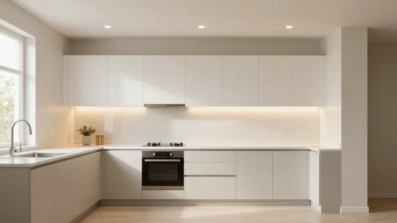 Staging malé kuchyně: Jak opticky zvětšit prostor pomocí světla a organizace