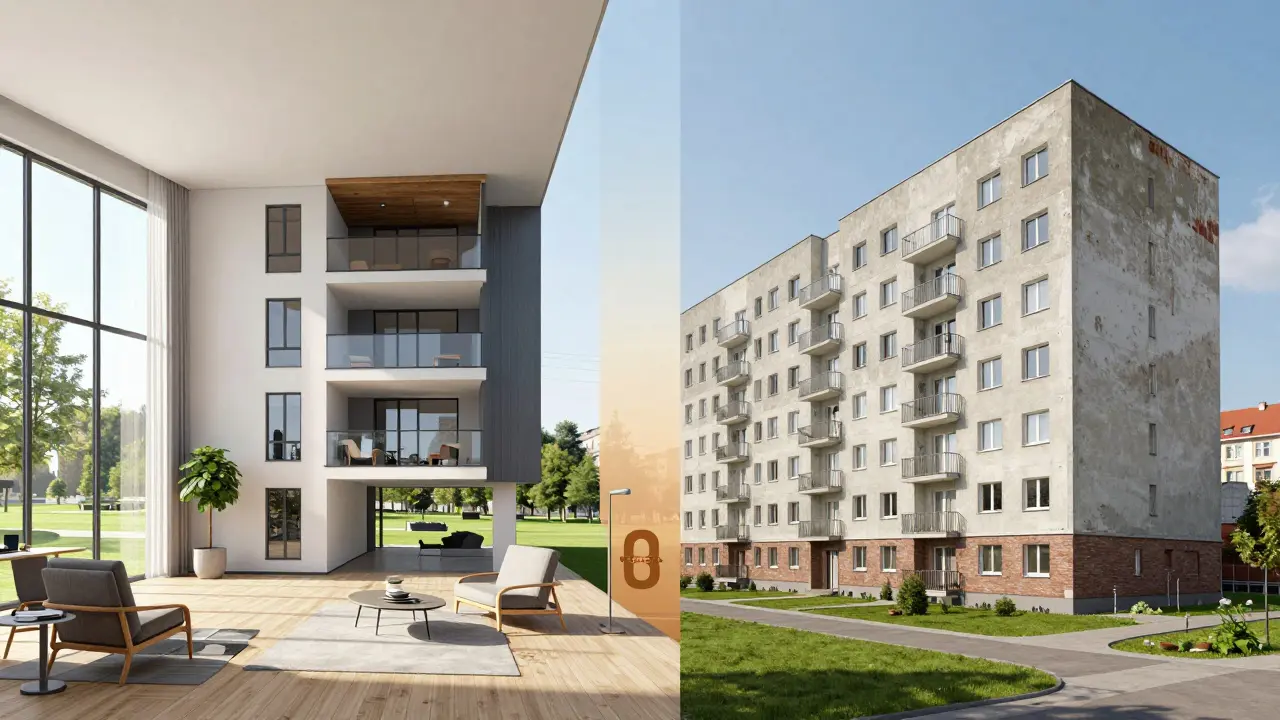 Porovnání moderního bytu v Brně a starší nemovitosti na venkově