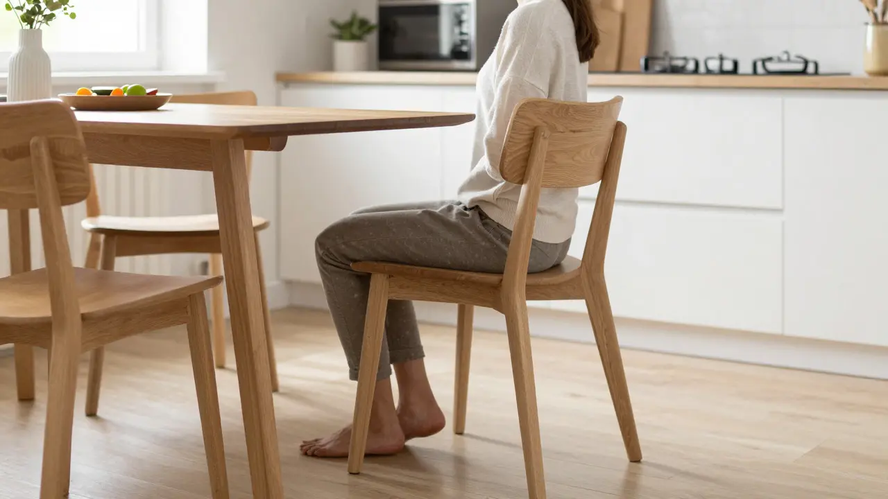 Jak vybrat židli do kuchyně: Ergonomie, rozměry a komfort sezení