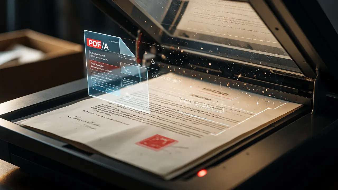 Skenování dokumentu do digitálního archivu s holografickými prvky